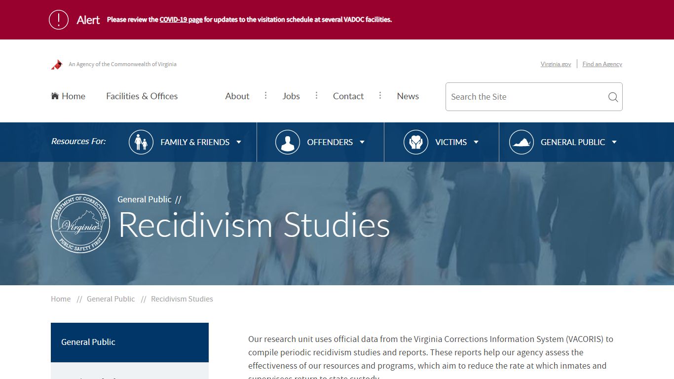 Recidivism Studies — Virginia Department of Corrections